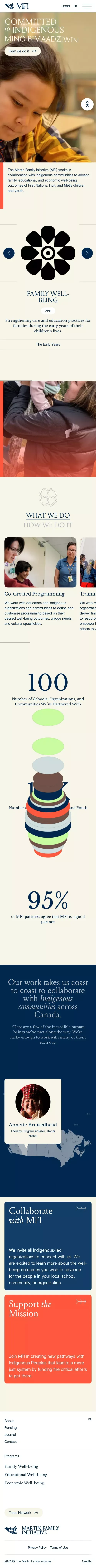 The Martin Family Initiative mobile view