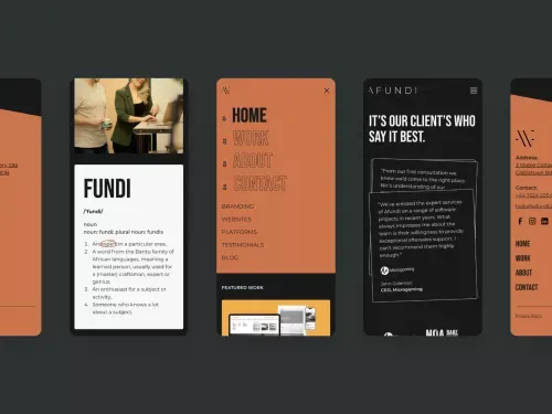 Web Design Agency \\ Web Design Isle of Man \\ Afundi mobile view