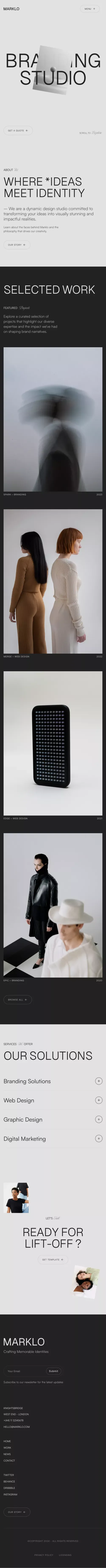 Marklo - Agency Webflow Template mobile view