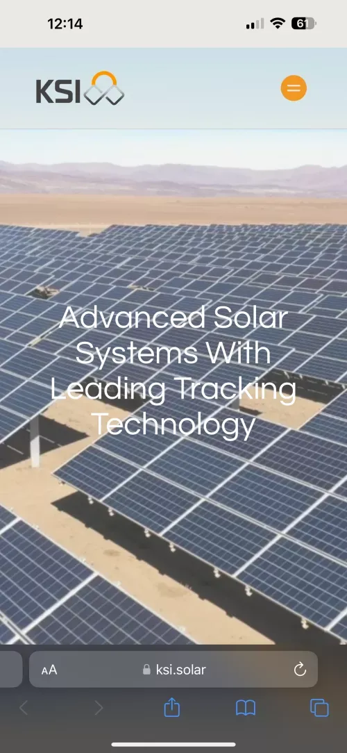 KSI Solar - Advanced Solar Systems & Solar Tracking Technology mobile view