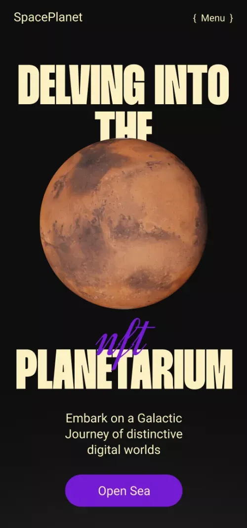 Explore the Cosmos: NFT Planet Collection mobile view