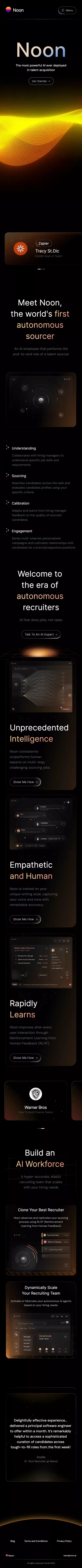 Noon | An AI teammate for every recruiting team mobile view