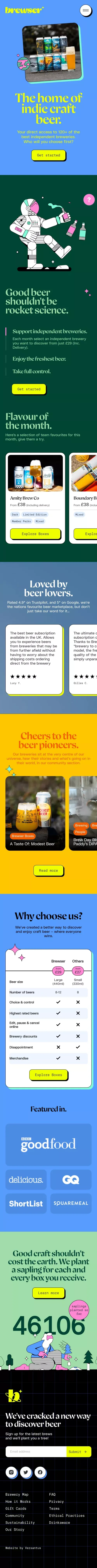 Brewser The UK's Top Rated Beer Club. mobile view