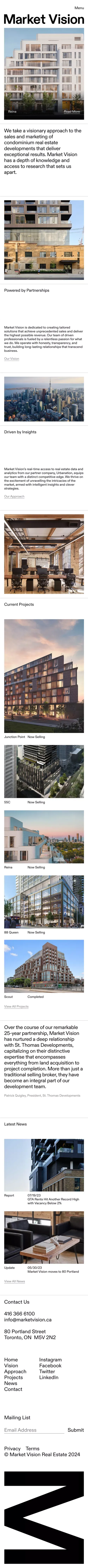 Market Vision | Sales and Marketing for Condominium Real Estate Developments mobile view