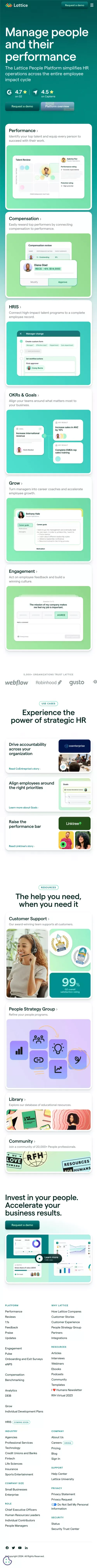 People Management Platform | Performance and Engagement Software | Lattice mobile view