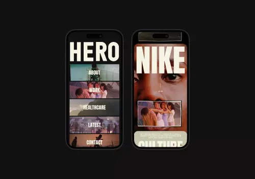 Hero Collective | Homepage mobile view