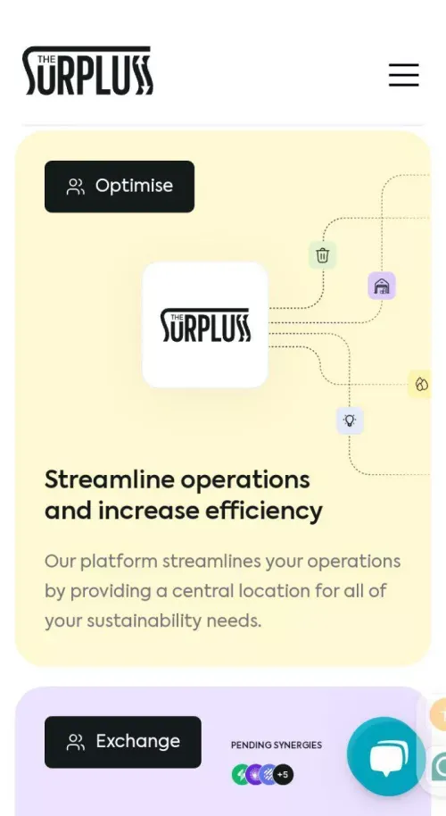 World's First B2B Platform for Surplus Resource Sharing mobile view