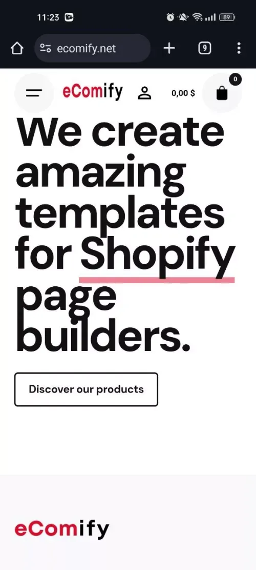 Ecomify | Best Page Builder Shopify Templates & Shopify Themes mobile view