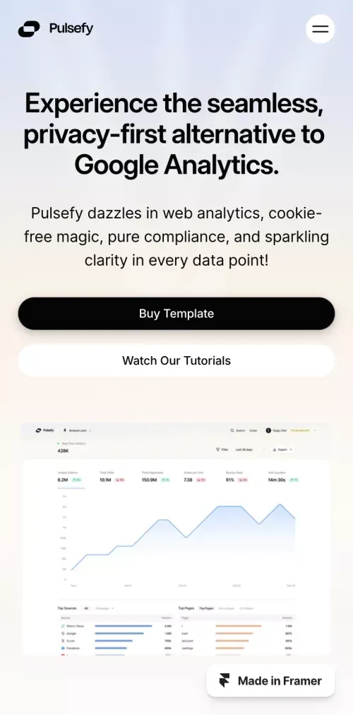 Pulsefy Template â Ragip Diler mobile view