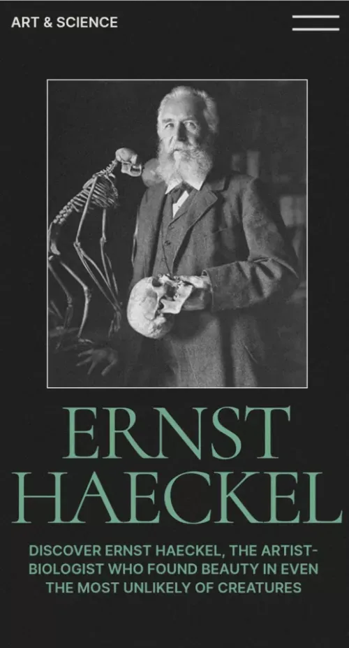 Ernst Haeckel and his illustrations mobile view