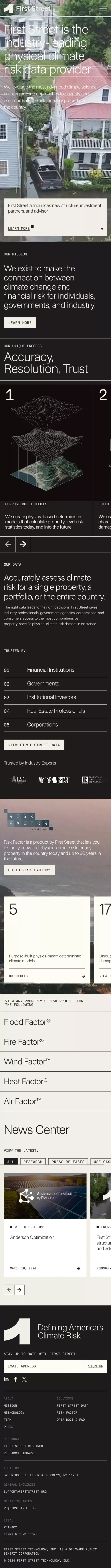 First Street mobile view