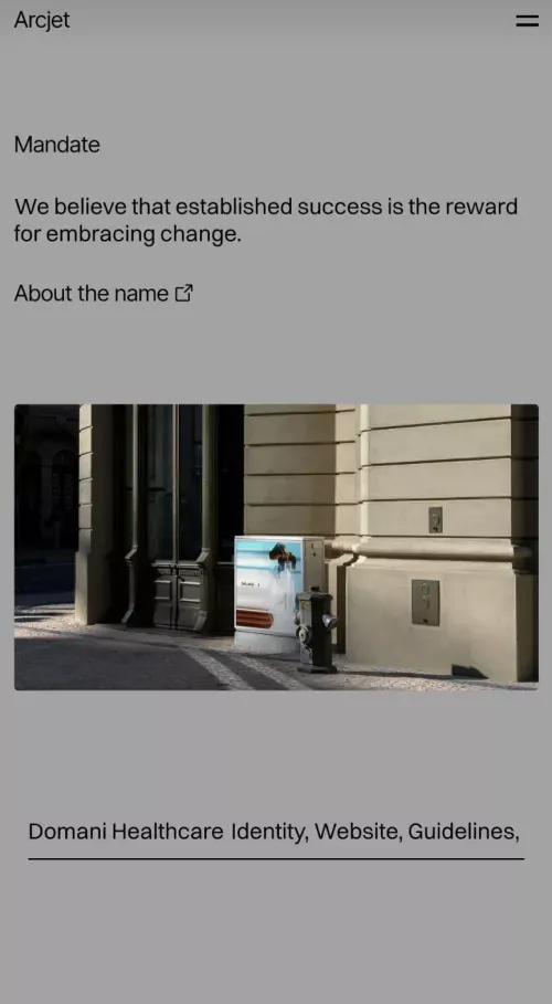 Arcjet Design mobile view