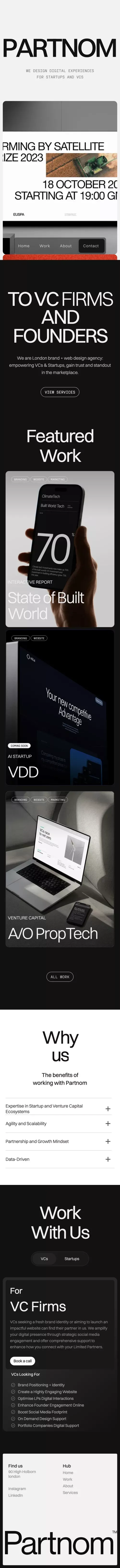 London-based Branding & Web Design Agency | Partnom Creative mobile view