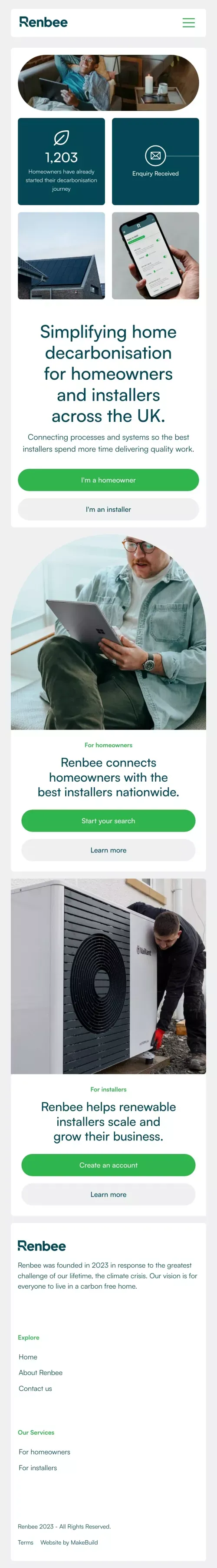Renbee mobile view