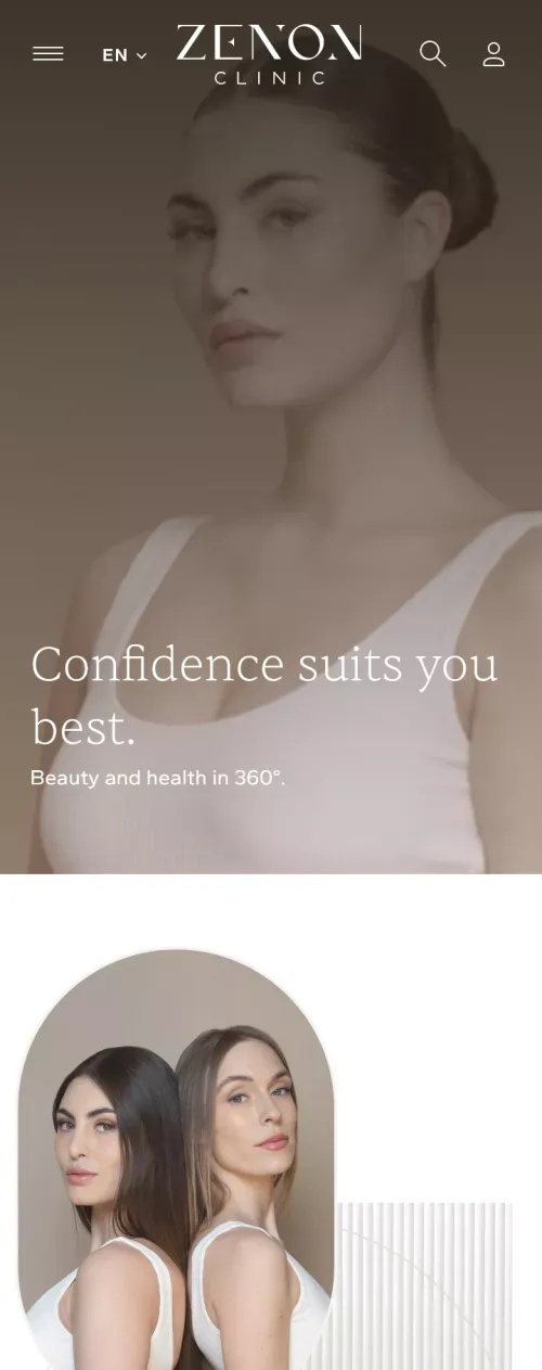 Zenon Clinic - Confidence suits you best. mobile view