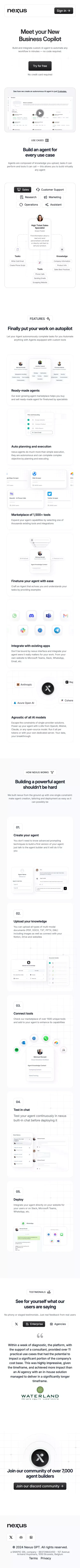NexusGPT mobile view