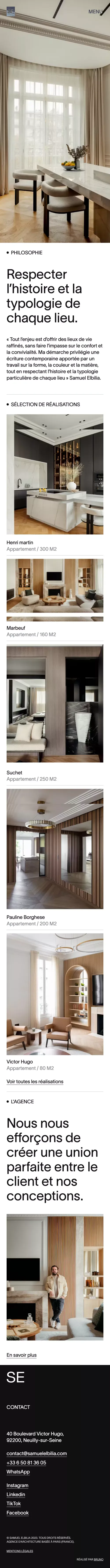 Samuel Elbilia | Architecte d'intérieur à Paris mobile view