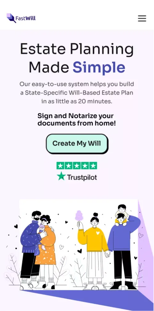 FastWill: Estate Planning - Create Your Will Online | FastWill mobile view