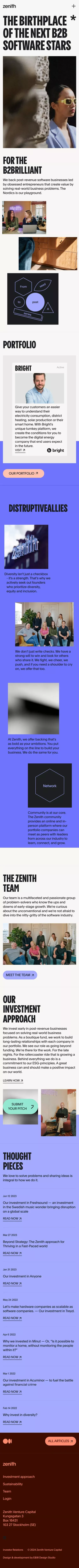 Zenith VC – Fight for growth mobile view