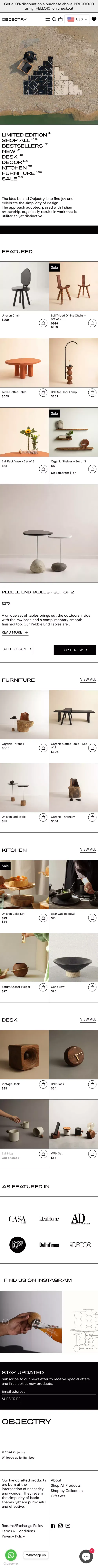 Objectry mobile view