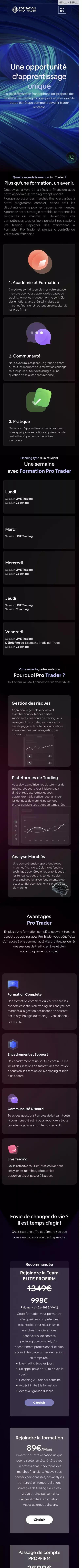 Accueil  | Formation PRO TRADER mobile view