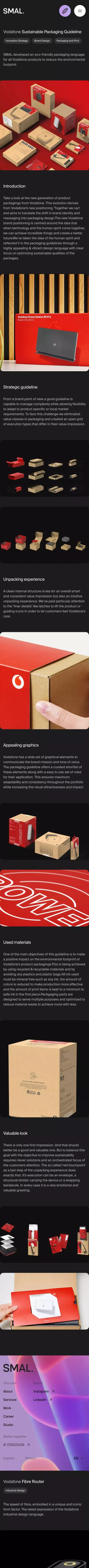 Vodafone Packaging | SMAL mobile view