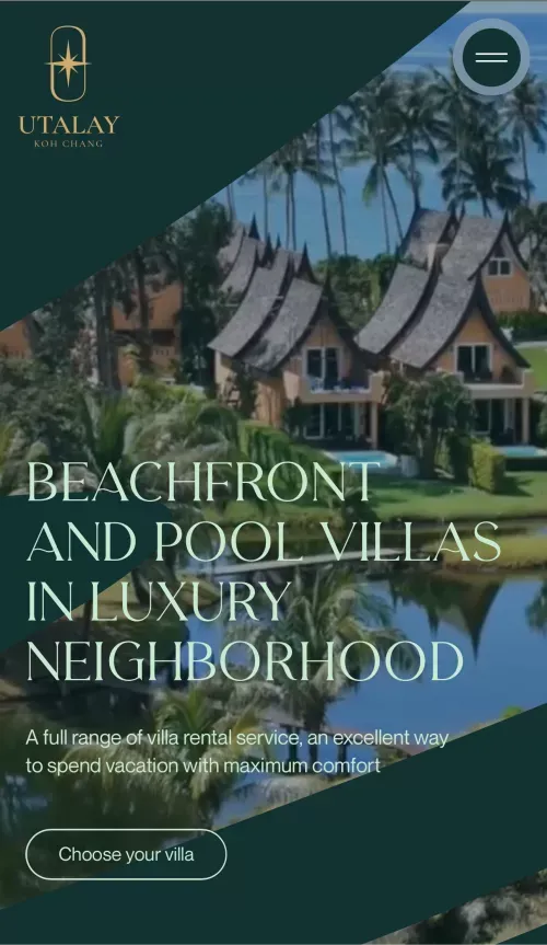 Utalay Koh Chang – Pool Villas in luxury neighborhood mobile view