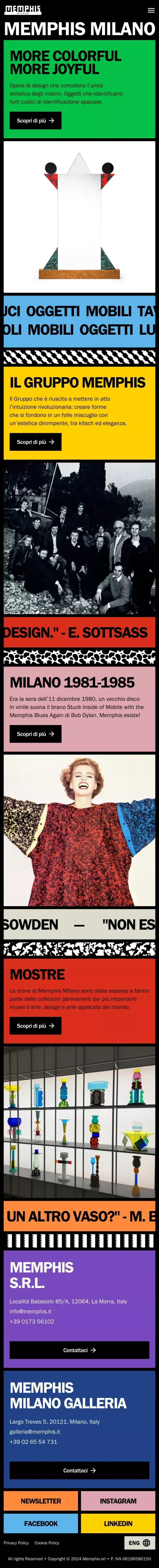 Memphis Milano mobile view