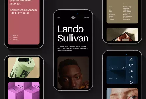 Lando - Free Framer Template mobile view