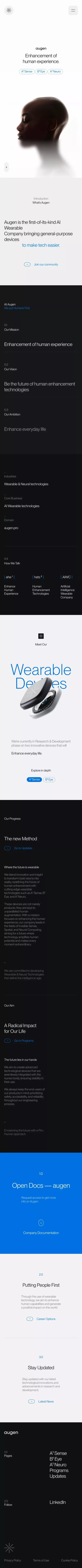 Augen — Pro Human mobile view