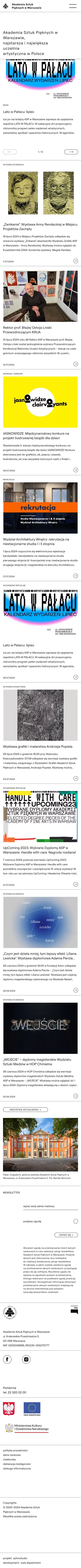 Akademia Sztuk Pięknych w Warszawie mobile view