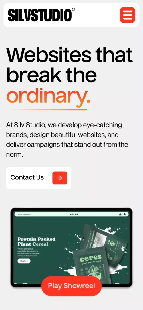 Custom Web Design & Development | Silv Studio Digital Marketing Agency mobile view
