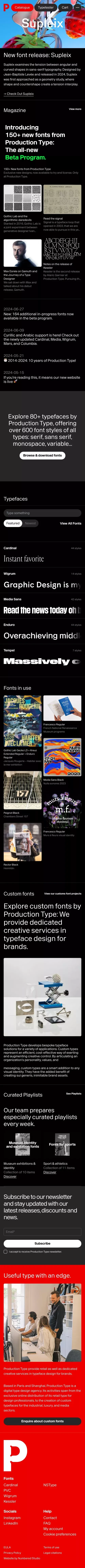 Production Type mobile view