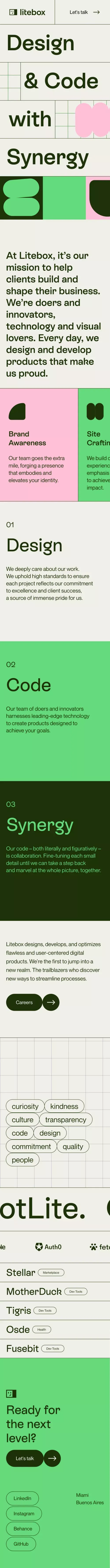Litebox | Design & Code with Synergy mobile view