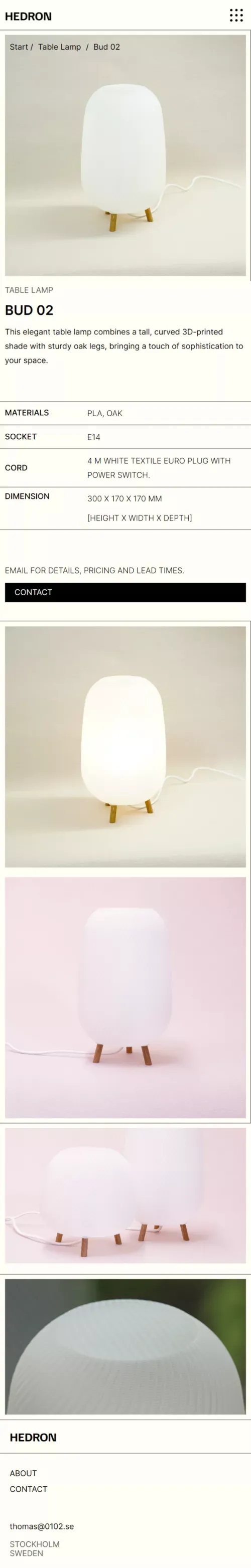 Hedron - Lighting mobile view