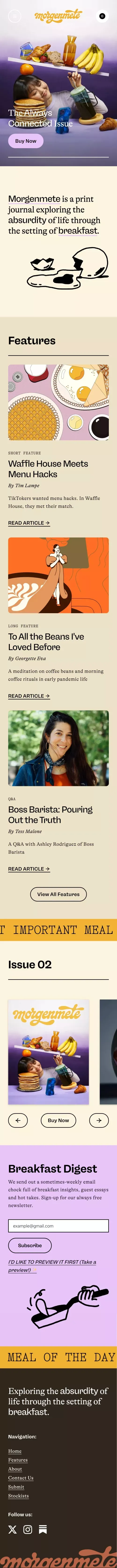 Morgenmete Journal | Culture Around Breakfast mobile view