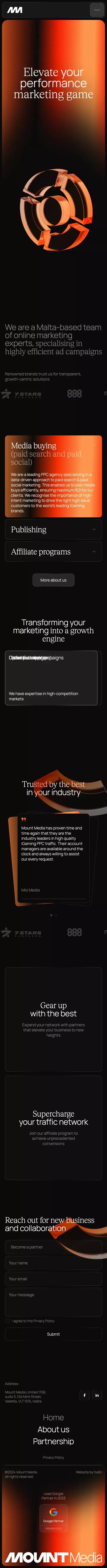 Main – Mount Media mobile view