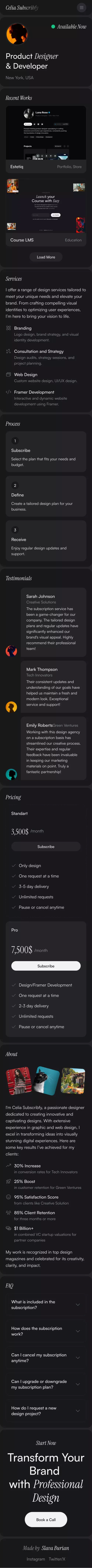 Home: Subscribfy â Premium Design Subscription Template mobile view
