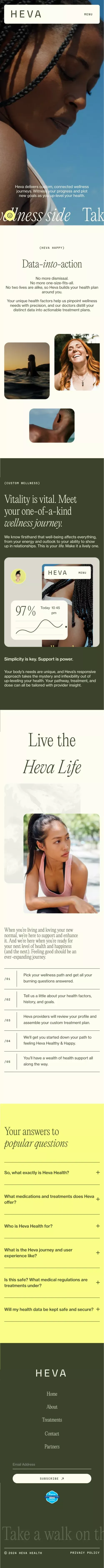 Heva Health | Personalized Telehealth for Wellness & Weight Loss mobile view