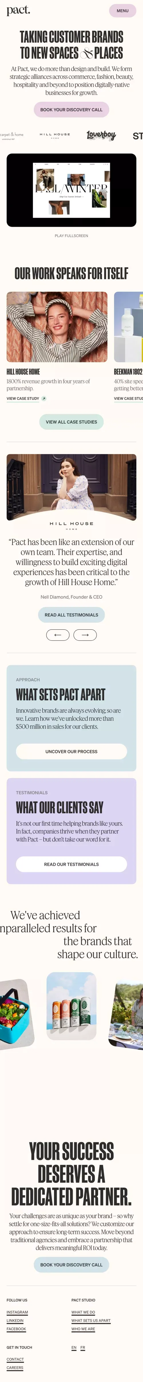 Pact: Design • Development • Partnership– Pact Studio Inc mobile view