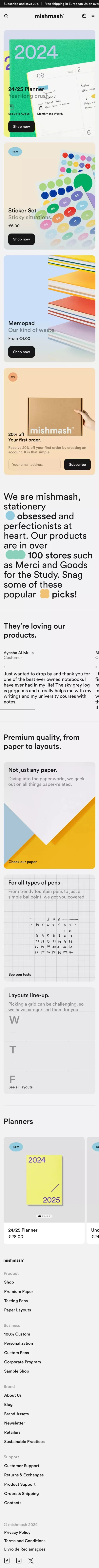 mishmash® — Creative tools mobile view