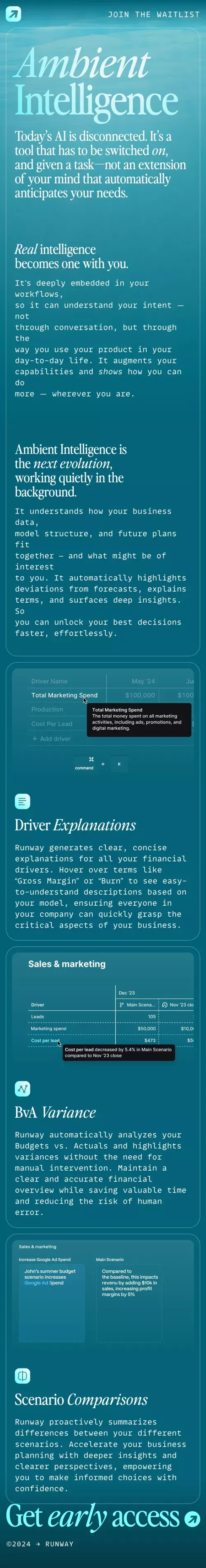 Runway AI: Ambient Intelligence for Informed Business Decisions mobile view