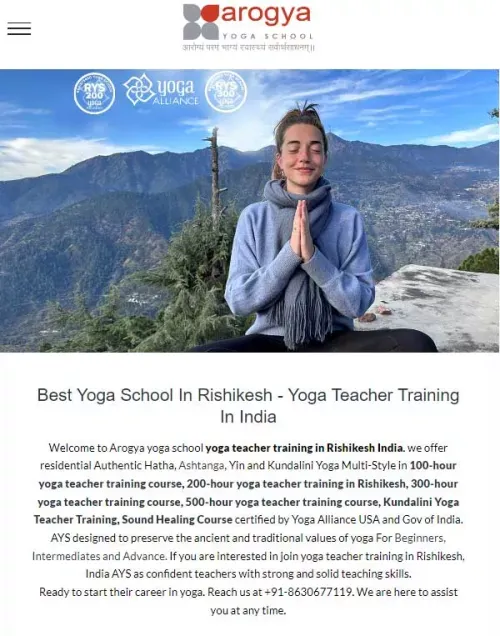Best Yoga School in Rishikesh Yoga Teacher Training in India mobile view