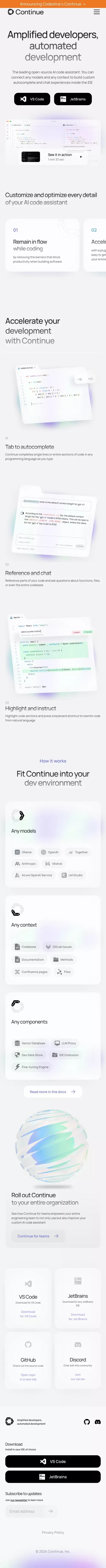 Continue mobile view