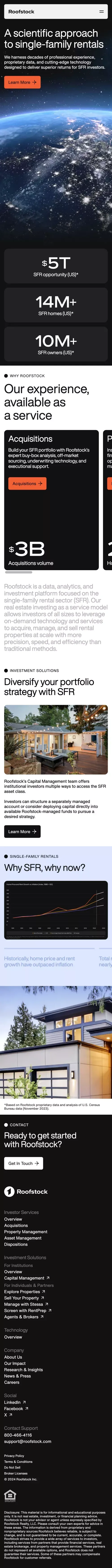 Invest in Single Family Rentals (SFR) at scale mobile view