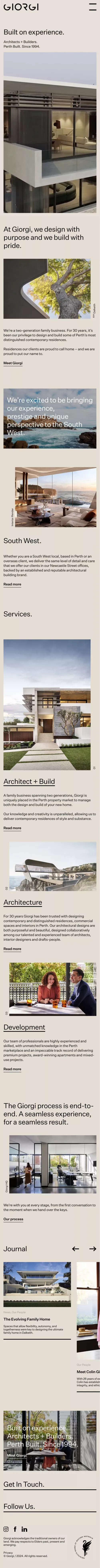 Giorgi | Luxury Home Builder Perth mobile view