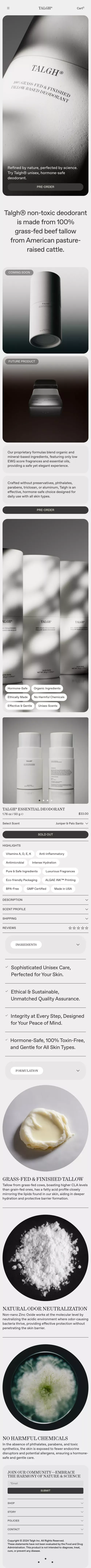 TalghÂ® mobile view