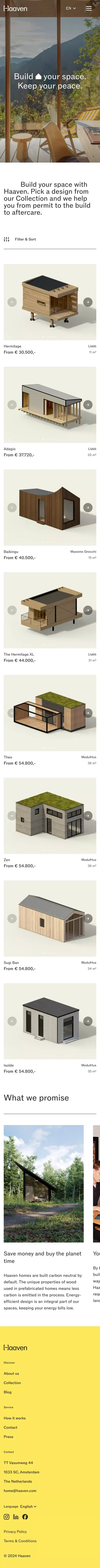 Collection — Haaven mobile view