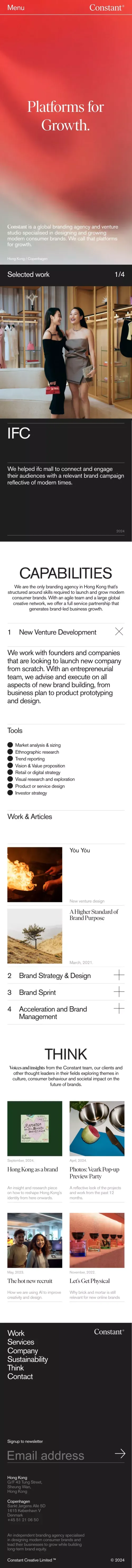 CONSTANT® - Hong Kong Based Global Branding Agency mobile view