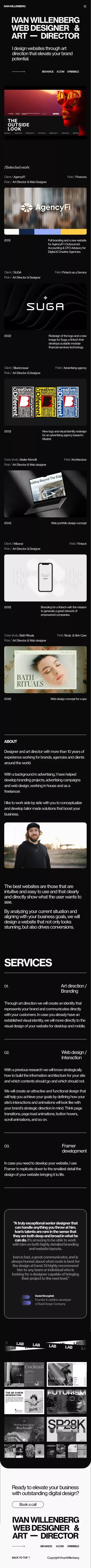 Ivan Willenberg | Web Designer mobile view